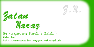 zalan maraz business card